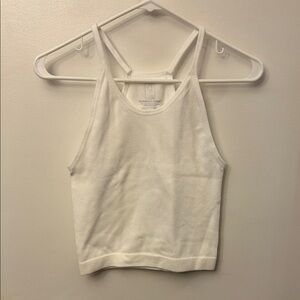 BAMBOO COOL White Ribbed Camisole Top XS/S